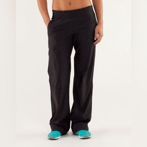 Lululemon Run Dog Runner Pant Rulu Stretch Glyde W5721S Black Size 6